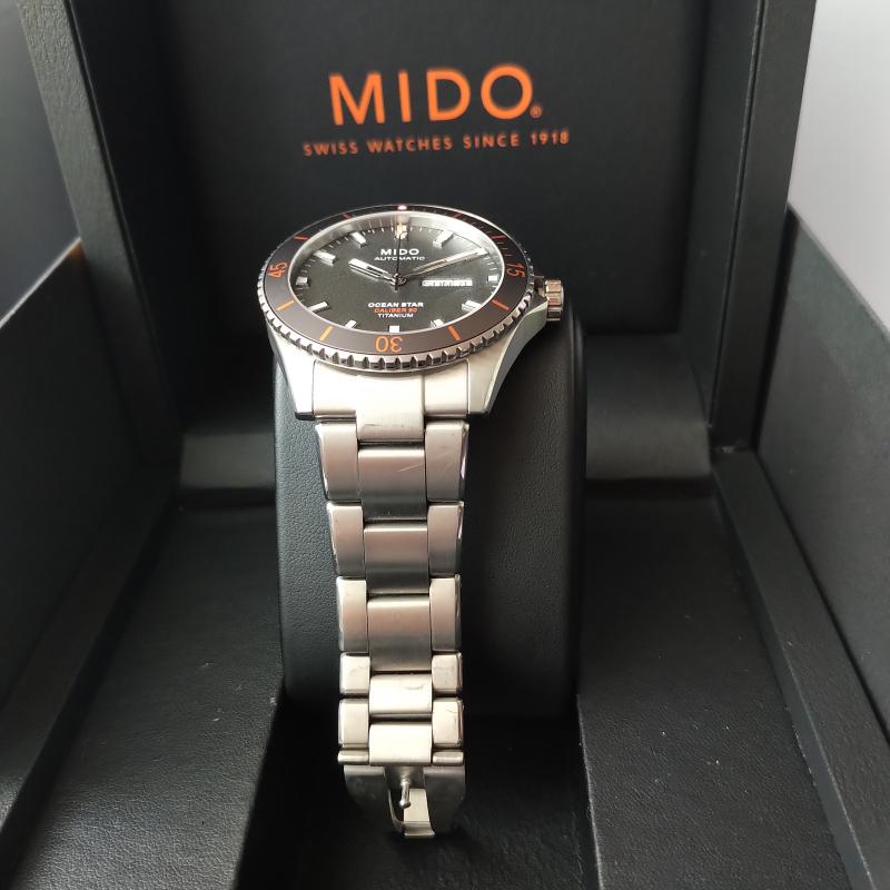 Eladó full set garanciás Mido Ocean Star 200 Titanium férfi automata titán karóra