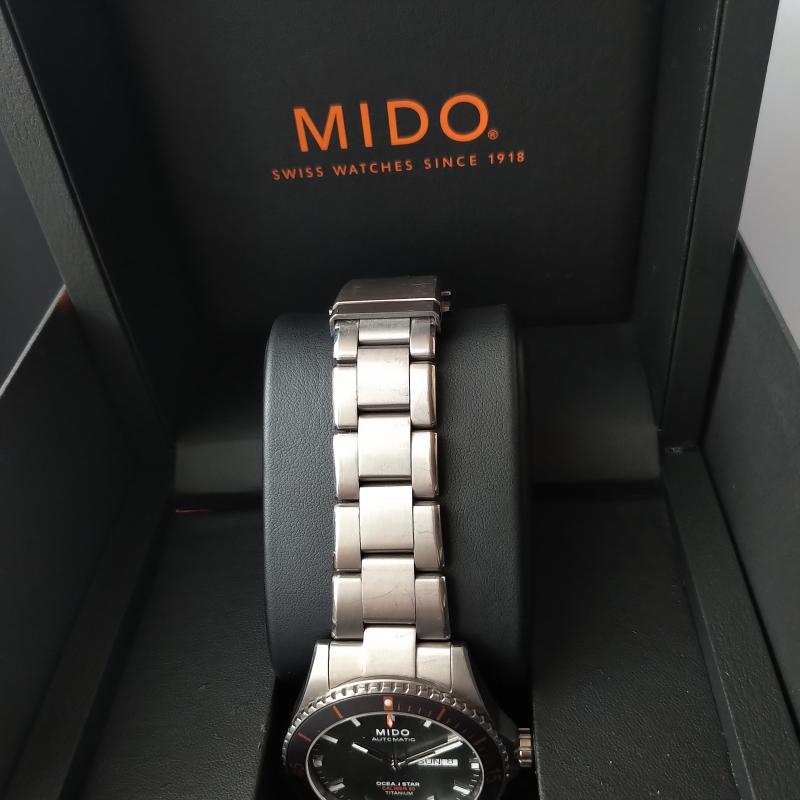 Eladó full set garanciás Mido Ocean Star 200 Titanium férfi automata titán karóra