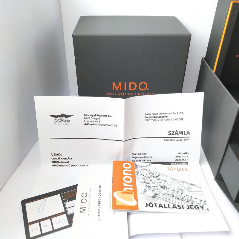 Eladó full set garanciás Mido Ocean Star 200 Titanium férfi automata titán karóra